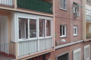 Cerramiento de terraza en PVC blanco