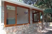 Cerramiento en PVC en imitación madera