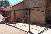 Construcción de pérgola-porche en hierro