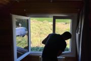 Sustitución de ventanas de madera en casa modular