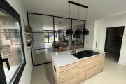 Mampara divisoria de ambientes en aluminio minimalista