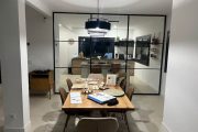 Mampara divisoria de ambientes en aluminio minimalista