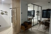 Mampara divisoria de ambientes en aluminio minimalista